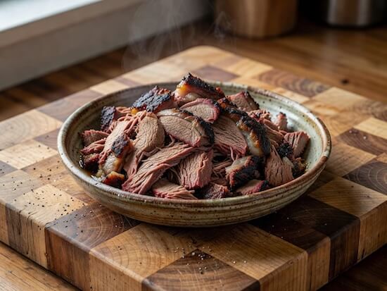 chopping dry brisket | how to fix dry brisket | fixing dry brisket